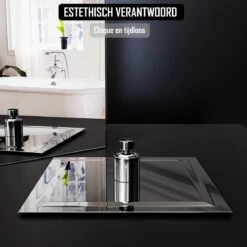 Regendouchekop Deluxe - ø 28CM - Douchekop Met Doucheslang En Douchekophouder - RVS -Badkamer Kast Winkel 1200x1200 2550