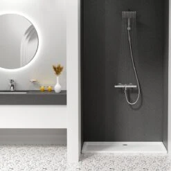 Regendouchekop Deluxe - ø 28CM - Douchekop Met Doucheslang En Douchekophouder - RVS -Badkamer Kast Winkel 1200x1200 2552