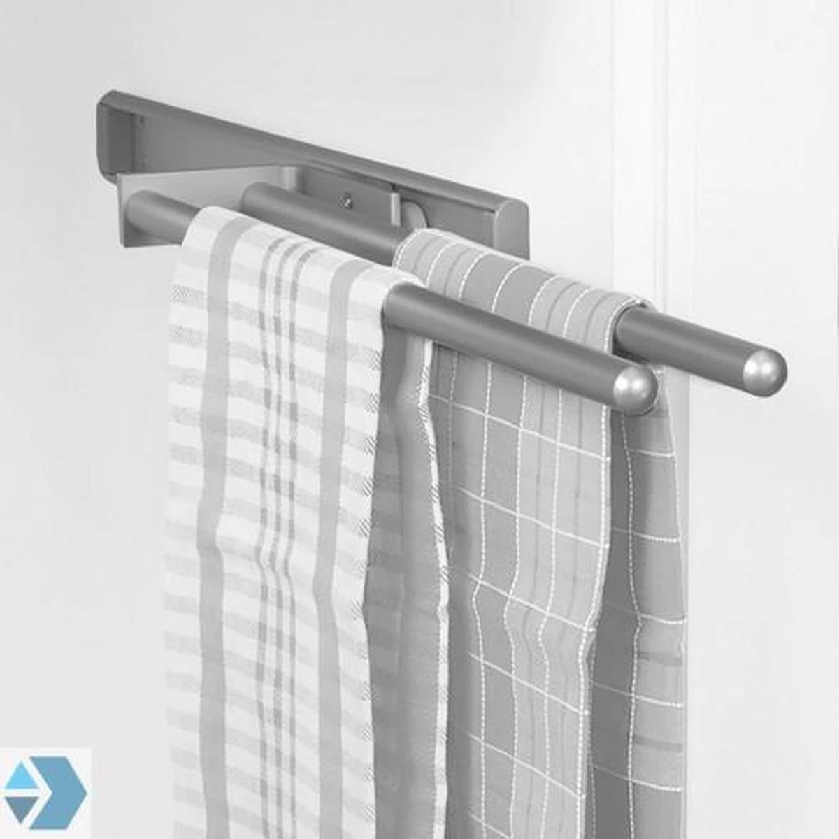 Eleganca Handdoekrek – Handdoekhouder Keuken – Handdoekstang – Ideaal Voor In Keukenkastjes – 44cm Uittrekbaar – 2 Armen – Handdoekrek Badkamer – Inclusief Bevestigingsmateriaal – Hoge Kwaliteit Aluminium – Zilver 3 Eleganca Handdoekrek – Handdoekhouder Keuken – Handdoekstang – Ideaal Voor In Keukenkastjes – 44cm Uittrekbaar – 2 Armen – Handdoekrek Badkamer – Inclusief Bevestigingsmateriaal – Hoge Kwaliteit Aluminium – Zilver - Afbeelding 3