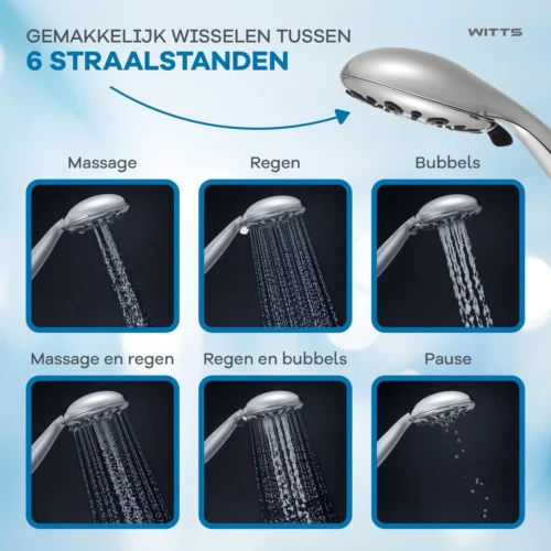 WITTS Douchekop - Waterbesparend - Hoge Kwaliteit - Handdouche ø 12cm - 6 Standen 9 WITTS Douchekop - Waterbesparend - Hoge Kwaliteit - Handdouche ø 12cm - 6 Standen -Badkamer Kast Winkel 1200x1200 2629
