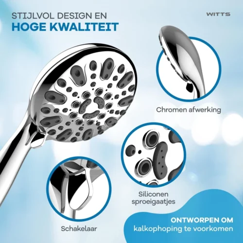 WITTS Douchekop - Waterbesparend - Hoge Kwaliteit - Handdouche ø 12cm - 6 Standen 10 WITTS Douchekop - Waterbesparend - Hoge Kwaliteit - Handdouche ø 12cm - 6 Standen -Badkamer Kast Winkel 1200x1200 2630