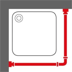 Sealskin - Easy Roll Douchegordijnstangset - 90x90x90 Cm - Wit -Badkamer Kast Winkel 1200x1200 2665