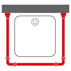 Sealskin - Easy Roll Douchegordijnstangset - 90x90x90 Cm - Wit -Badkamer Kast Winkel 1200x1200 2666