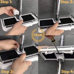 Merkloos Doucherek Zonder Boren –Douchemand- Badkamerrek-Doucheplank- Badkamer Organiser- Doucherek Hangend-Doucherek Zwart – Doucherek Hangend – Badkamer Organizer – Douche Organizer - Doucherekje - Doucherekje Zonder Boren-Zilver-Zwart-Wit -Badkamer Kast Winkel 1200x1200 268