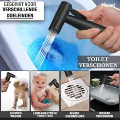 Nolad® Bidet Handdouche - Douchekoppen - Bidet - Handdouche - Zwart -Badkamer Kast Winkel 1200x1200 2688