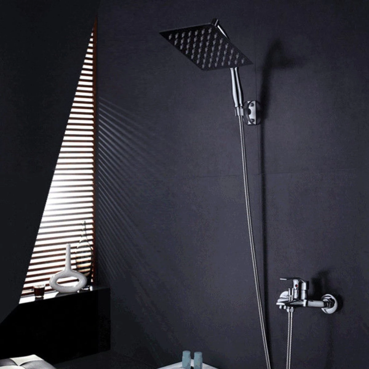 Regendouchekop XL Deluxe - ø28 Cm - Met Slang En Houder - Tijdelijk Met Cadeau - Douchekop - Regendouche - Handdouche - Hoge Druk - Roestvrij Staal - Wellness - Spa 2 Regendouchekop XL Deluxe - ø28 Cm - Met Slang En Houder - Tijdelijk Met Cadeau - Douchekop - Regendouche - Handdouche - Hoge Druk - Roestvrij Staal - Wellness - Spa - Afbeelding 2