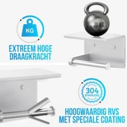 Strex WC Rolhouder Met Plankje - Zilver - Zelfklevend / Boren / Zonder Boren - Toiletrolhouder - WC Papier Houder -Badkamer Kast Winkel 1200x1200 272