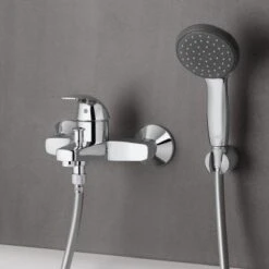 GROHE QuickFix Vitalio Start II 100 Waterbesparende Douchekop - ø 10 Cm - Met Wanddouchehouder - Chroom - 27950000 -Badkamer Kast Winkel 1200x1200 2743