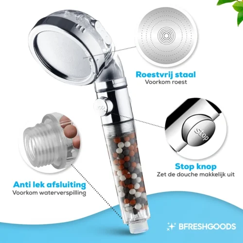 Waterbesparende Ionische Douchekop Met Slang En Houder - Handdouche - 3 Standen - Regendouche -Badkamer Kast Winkel 1200x1200 2751
