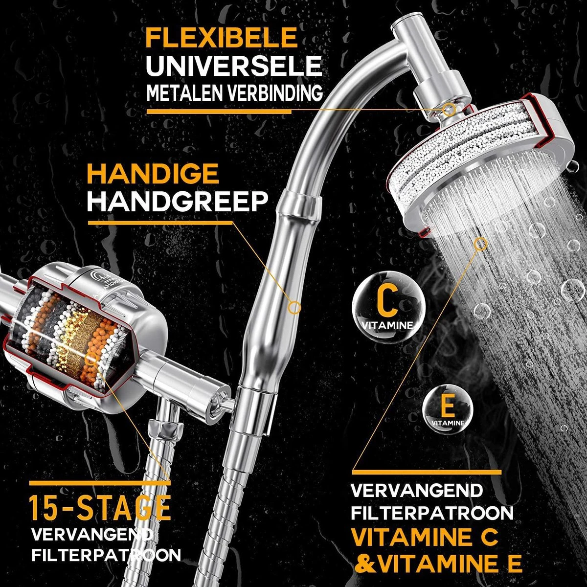 ESSIBLE Douchefilter - 15 Stage - Douchefilter - Waterfilter Voor Douchekop - Shower Filter - Waterfilter - Kraanfilter 4 ESSIBLE Douchefilter - 15 Stage - Douchefilter - Waterfilter Voor Douchekop - Shower Filter - Waterfilter - Kraanfilter - Afbeelding 4