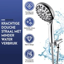 MM Brands Douchekop - Waterbesparend - Regendouche - 6 Standen - Chroom 11 MM Brands Douchekop - Waterbesparend - Regendouche - 6 Standen - Chroom -Badkamer Kast Winkel 1200x1200 2835