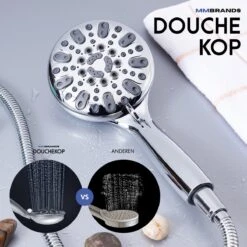 MM Brands Douchekop - Waterbesparend - Regendouche - 6 Standen - Chroom 12 MM Brands Douchekop - Waterbesparend - Regendouche - 6 Standen - Chroom -Badkamer Kast Winkel 1200x1200 2836