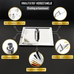 Regendouchekop Deluxe - ø 35CM - Douchekop Met Doucheslang En Douchekophouder - RVS -Badkamer Kast Winkel 1200x1200 2844