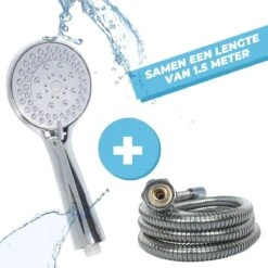 Douchekop Met Slang - Universeel - 5 Luxe Straalstanden - Chroom En RVS - Incl. Wandhouder 12 Douchekop Met Slang - Universeel - 5 Luxe Straalstanden - Chroom En RVS - Incl. Wandhouder -Badkamer Kast Winkel 1200x1200 2863