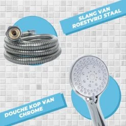 Douchekop Met Slang - Universeel - 5 Luxe Straalstanden - Chroom En RVS - Incl. Wandhouder 13 Douchekop Met Slang - Universeel - 5 Luxe Straalstanden - Chroom En RVS - Incl. Wandhouder -Badkamer Kast Winkel 1200x1200 2864