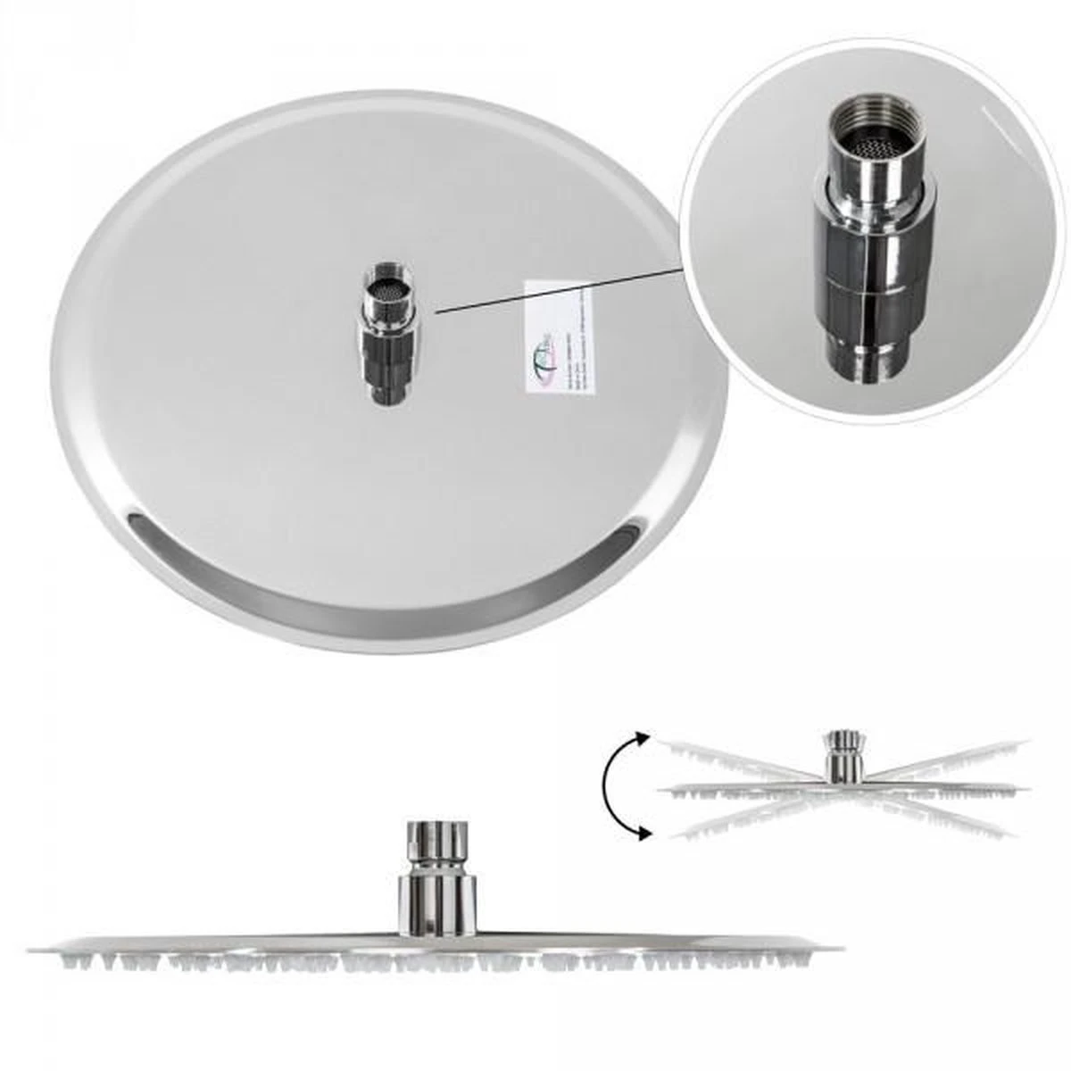 RVS Regendouche Douchekop - Rond Ø 30cm 3 RVS Regendouche Douchekop - Rond Ø 30cm - Afbeelding 3