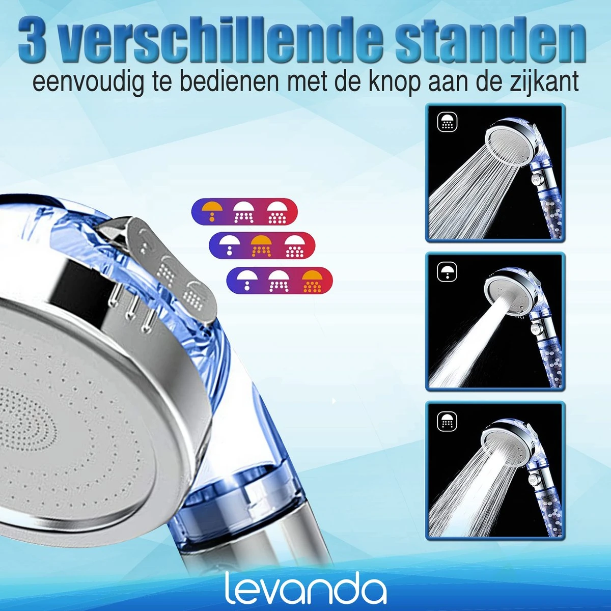 Levanda Ionische Douchekop Waterbesparend Met Douchefilter Met Extra Navulling – Eco Douchekop Filter Met 4 Verschillende Mineralen -waterbesparende Douchekop Hoge Druk Met Natuurlijke Mineraal Filter 2 Levanda Ionische Douchekop Waterbesparend Met Douchefilter Met Extra Navulling – Eco Douchekop Filter Met 4 Verschillende Mineralen -waterbesparende Douchekop Hoge Druk Met Natuurlijke Mineraal Filter - Afbeelding 2