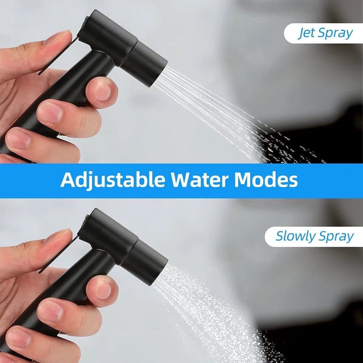 Merkloos Bidet Handdouche - Shattaf - Bidet Sproeier - Bidetkraan - Handheld Bidet Spray Met 120 Cm Doucheslang / Houder- Zwart 5 Merkloos Bidet Handdouche - Shattaf - Bidet Sproeier - Bidetkraan - Handheld Bidet Spray Met 120 Cm Doucheslang / Houder- Zwart - Afbeelding 5