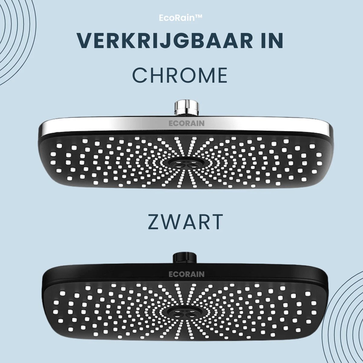 EcoRain – Regendouchekop XL 30 CM – Waterbesparende Douchekop – Hoge Druk – Rechthoekig – Groot – Regendouche - Chrome 5 EcoRain – Regendouchekop XL 30 CM – Waterbesparende Douchekop – Hoge Druk – Rechthoekig – Groot – Regendouche - Chrome - Afbeelding 5