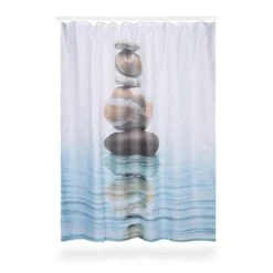 Relaxdays Douchegordijn Stenen Water 180 X 180 Cm - Anti-schimmel Badkamer Gordijn - Bad -Badkamer Kast Winkel 1200x1200 2951