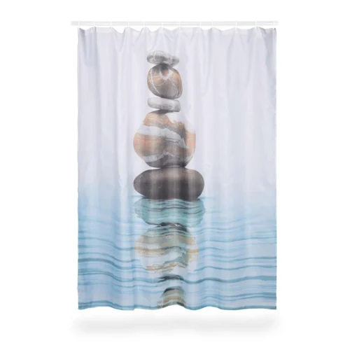 Relaxdays Douchegordijn Stenen Water 180 X 180 Cm - Anti-schimmel Badkamer Gordijn - Bad -Badkamer Kast Winkel 1200x1200 2951