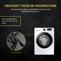 HGMD Douchegordijn 120x200 - Zwart - Wasbaar - Douchegordijn Anti Schimmel 15 HGMD Douchegordijn 120x200 - Zwart - Wasbaar - Douchegordijn Anti Schimmel -Badkamer Kast Winkel 1200x1200 2980