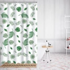 VAIVE Douchegordijn Groen 180x200 - Anti Schimmel - Douchegordijnen - Ringen -Badkamer Kast Winkel 1200x1200 3009