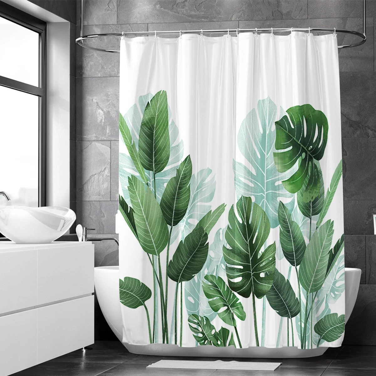 Loti Living Douchegordijn Anti Schimmel – Strelitzia - Inclusief Ringen – Waterdicht - Polyester - Douchegordijn 180x200 Cm 1 Loti Living Douchegordijn Anti Schimmel – Strelitzia - Inclusief Ringen – Waterdicht - Polyester - Douchegordijn 180x200 Cm