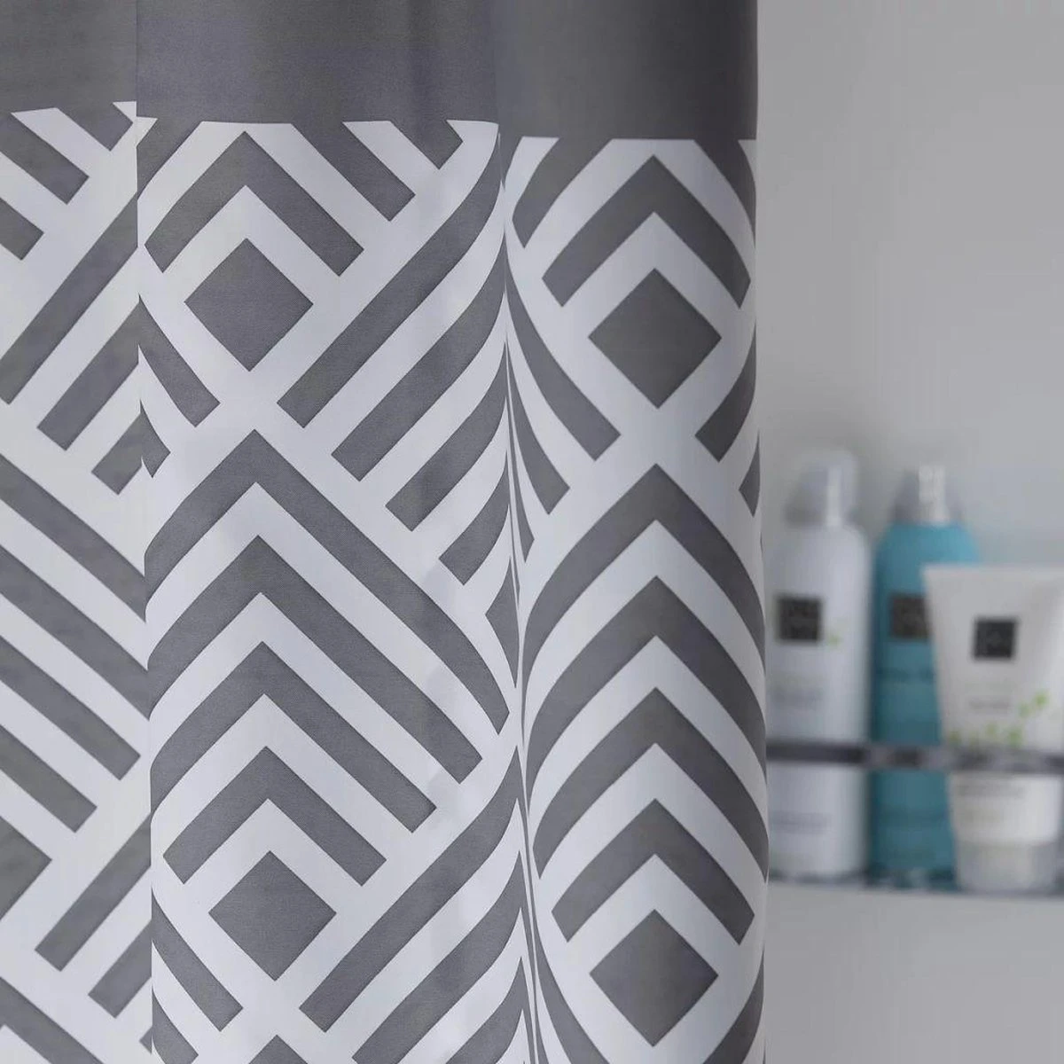 Sealskin Angoli Douchegordijn 180x200 Cm - Polyester - Grijs 6 Sealskin Angoli Douchegordijn 180x200 Cm - Polyester - Grijs - Afbeelding 6