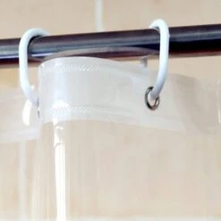 3BMT Douchegordijn Met Ringen - Transparant - 180 X 200 Cm -Badkamer Kast Winkel 1200x1200 3032