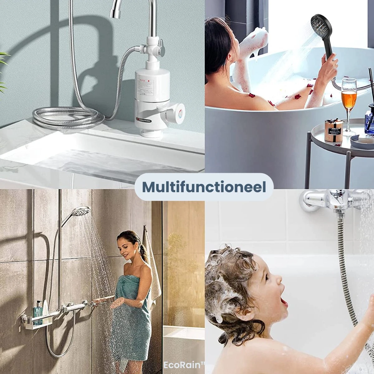 EcoRain – Universele Doucheslang 1.5 Meter – 150 Cm – Anti Lek – G ½ 1/2" - Draaiaansluiting – Waterkraan Slang - Chroom 2 EcoRain – Universele Doucheslang 1.5 Meter – 150 Cm – Anti Lek – G ½ 1/2" - Draaiaansluiting – Waterkraan Slang - Chroom - Afbeelding 2