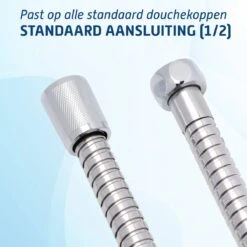 Saqu Express Doucheslang 150 Cm - Chroom -Badkamer Kast Winkel 1200x1200 3069