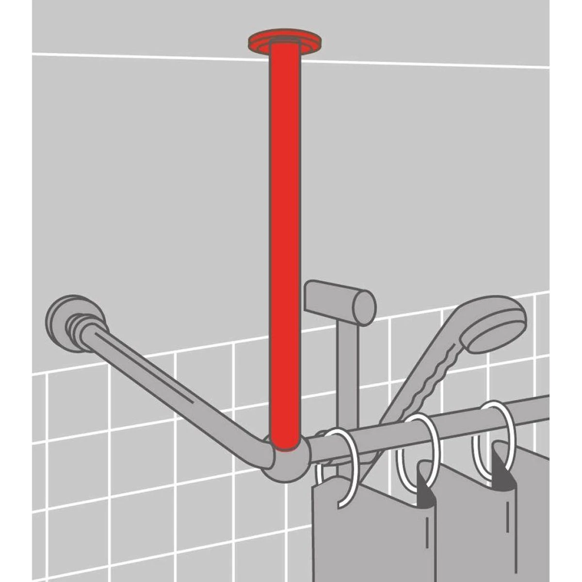 Sealskin - Plafondsteun 60 Cm - Wit 2 Sealskin - Plafondsteun 60 Cm - Wit - Afbeelding 2