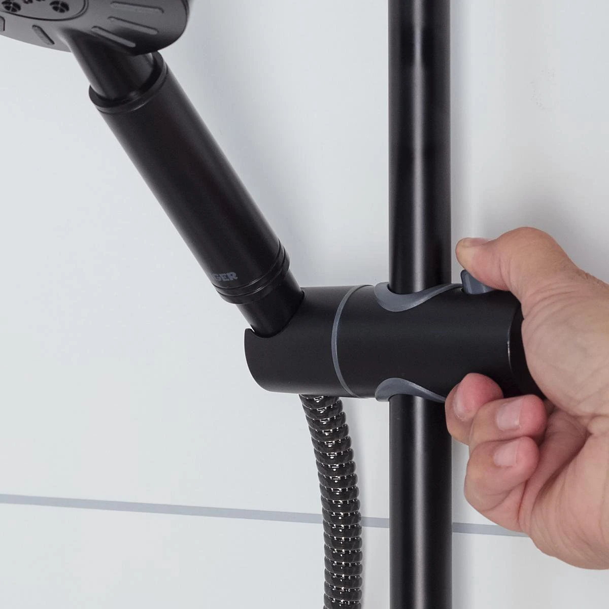 Tiger Tyne Doucheset - Regendouche Ø 22,5 Cm - Handdouche Ø 12 Cm - 3 Standen - Mat Zwart 15 Tiger Tyne Doucheset - Regendouche Ø 22,5 Cm - Handdouche Ø 12 Cm - 3 Standen - Mat Zwart - Afbeelding 15