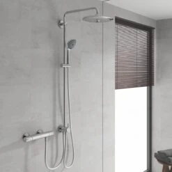 GROHE QuickFix Vitalio Joy 260 Regendouche - Ø 26 Cm - 3 Straalsoorten - Zonder Thermostaatkraan -Badkamer Kast Winkel 1200x1200 3135