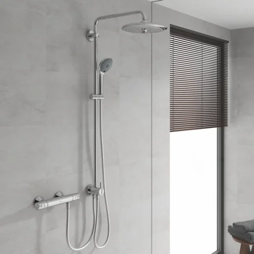 GROHE QuickFix Vitalio Joy 260 Regendouche - Ø 26 Cm - 3 Straalsoorten - Zonder Thermostaatkraan -Badkamer Kast Winkel 1200x1200 3135