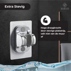 Douchekophouder Chroom Zelfklevend – Verstelbaar – Handdouchehouder – Douchekop Houder Zonder Boren -Badkamer Kast Winkel 1200x1200 3142