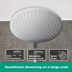 Hansgrohe Crometta S 240 Showerpipe - 1jet - Incl. Thermostaat - Chroom -Badkamer Kast Winkel 1200x1200 3198