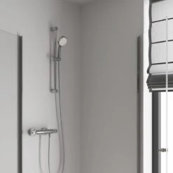 GROHE Grohtherm-1000 Performance Renovatieset - Met Thermostaatkraan, Koppelingen, Glijstang En Hoofddouche - CoolTouch - Chroom -Badkamer Kast Winkel 1200x1200 3201