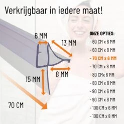 Simple Fix Lekstrip - Douchestrip - Waterkering - 70CM Lang - 6MM Glasdikte - Lekdorpel -Badkamer Kast Winkel 1200x1200 3213