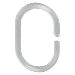 Differnz Douchegordijnringen - Transparant - Kunststof - 6 X 4 Cm - 12 Stuks -Badkamer Kast Winkel 1200x1200 3223