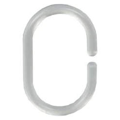 Differnz Douchegordijnringen - Transparant - Kunststof - 6 X 4 Cm - 12 Stuks -Badkamer Kast Winkel 1200x1200 3224