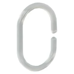 Differnz Douchegordijnringen - Transparant - Kunststof - 6 X 4 Cm - 12 Stuks -Badkamer Kast Winkel 1200x1200 3231