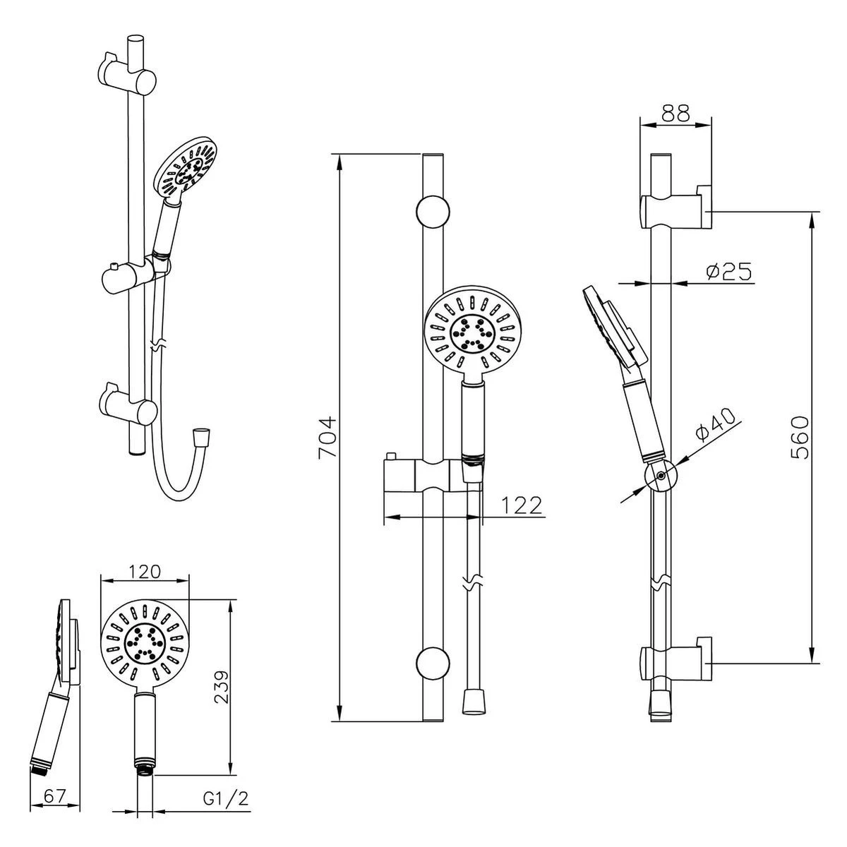 Tiger Tyne Doucheset - Douchekop Ø 12 Cm - Inclusief Comfort Water Saver - 3 Standen - Mat Zwart 15 Tiger Tyne Doucheset - Douchekop Ø 12 Cm - Inclusief Comfort Water Saver - 3 Standen - Mat Zwart - Afbeelding 15