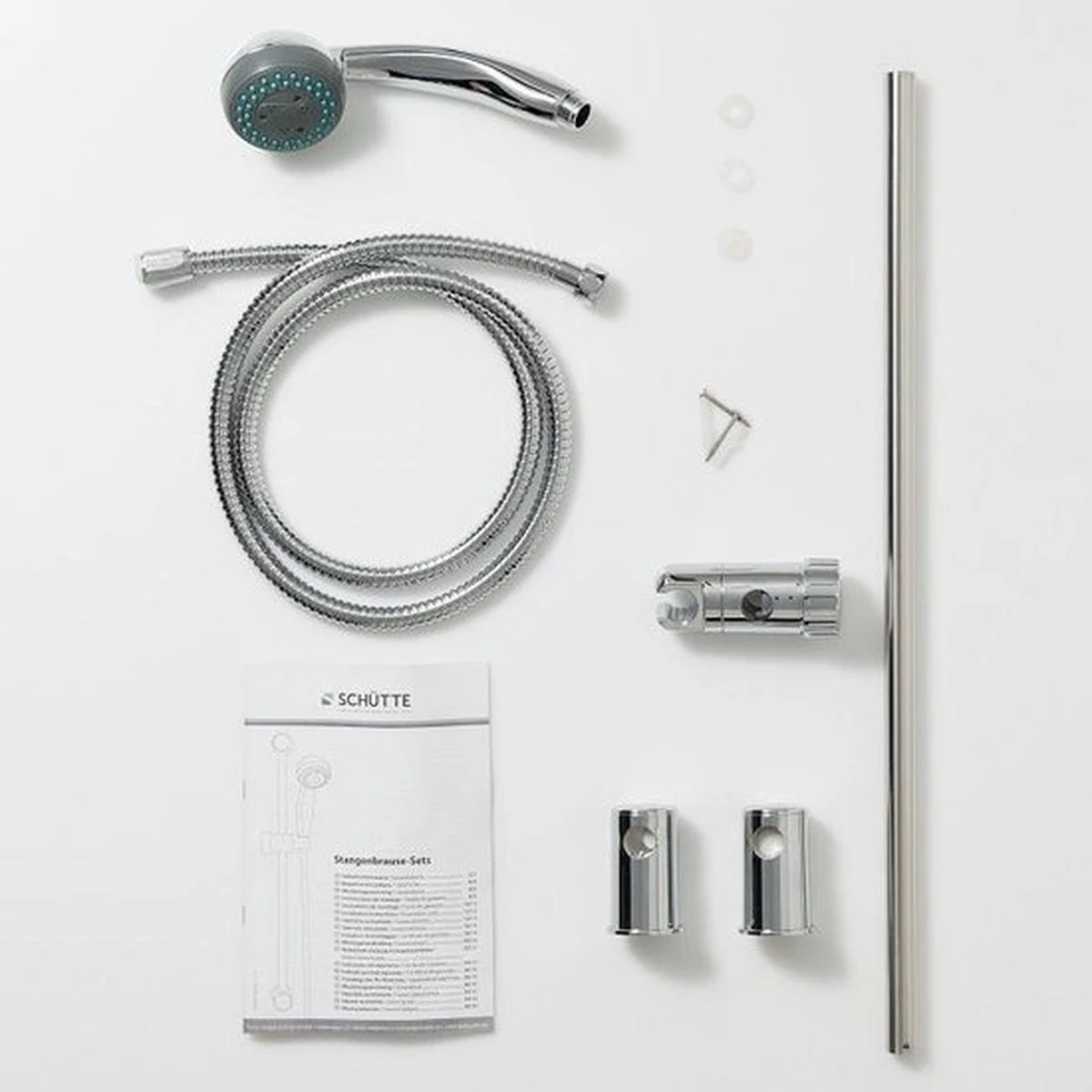 SCHÜTTE Napoli Doucheset Met Handdouche - 60 Cm Glijstang - 3 Standen - Chroom 5 SCHÜTTE Napoli Doucheset Met Handdouche - 60 Cm Glijstang - 3 Standen - Chroom - Afbeelding 5