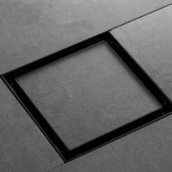 Moderne Doucheput Deksel - Verborgen Douche Afvoerputje - Roestvrij Staaldouche - Messing Afvoerputje - Industrieel - Mat Zwart Afvoerputje Douche - Deksel Afvoerput Douche - Mat Zwart -Badkamer Kast Winkel 1200x1200 3299