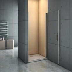 Nis Douchedeur 90x185cm, Enkelvouwdige Draaideur, 6mm Helder Nano Veiligheidsglas -Badkamer Kast Winkel 1200x1200 3317