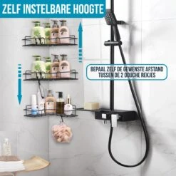 Strex Doucherek Hoekvorm - 2 Stuks - Bevestigen Zonder Boren Of Schroeven -Badkamer Kast Winkel 1200x1200 333