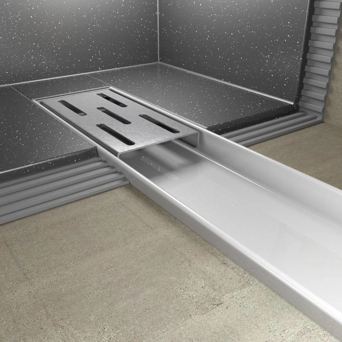 Aloni RVS Douchegoot Flens Met Uitneembaar Sifon 80cm 5 Aloni RVS Douchegoot Flens Met Uitneembaar Sifon 80cm - Afbeelding 5