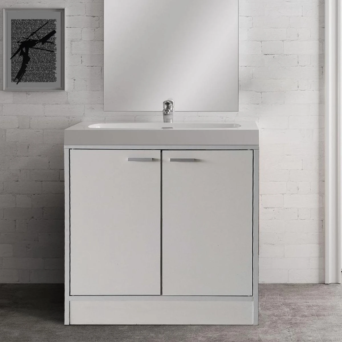 Wastafel Onderkast - Onderbouw Kast Wastafel - Badkamermeubel 4 Wastafel Onderkast - Onderbouw Kast Wastafel - Badkamermeubel - Afbeelding 4